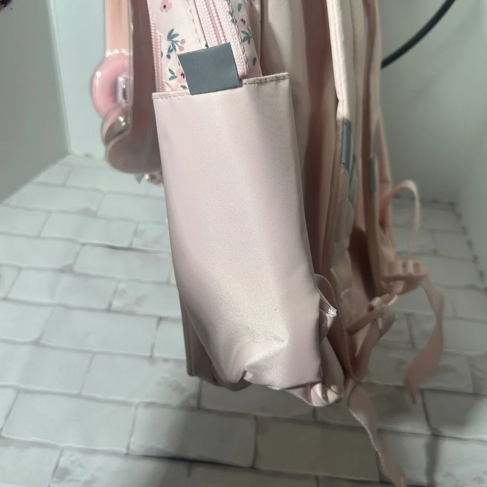 Locker Club Pink Floral Backpack Headphones and Pencil Case 3‎ Piece Set New